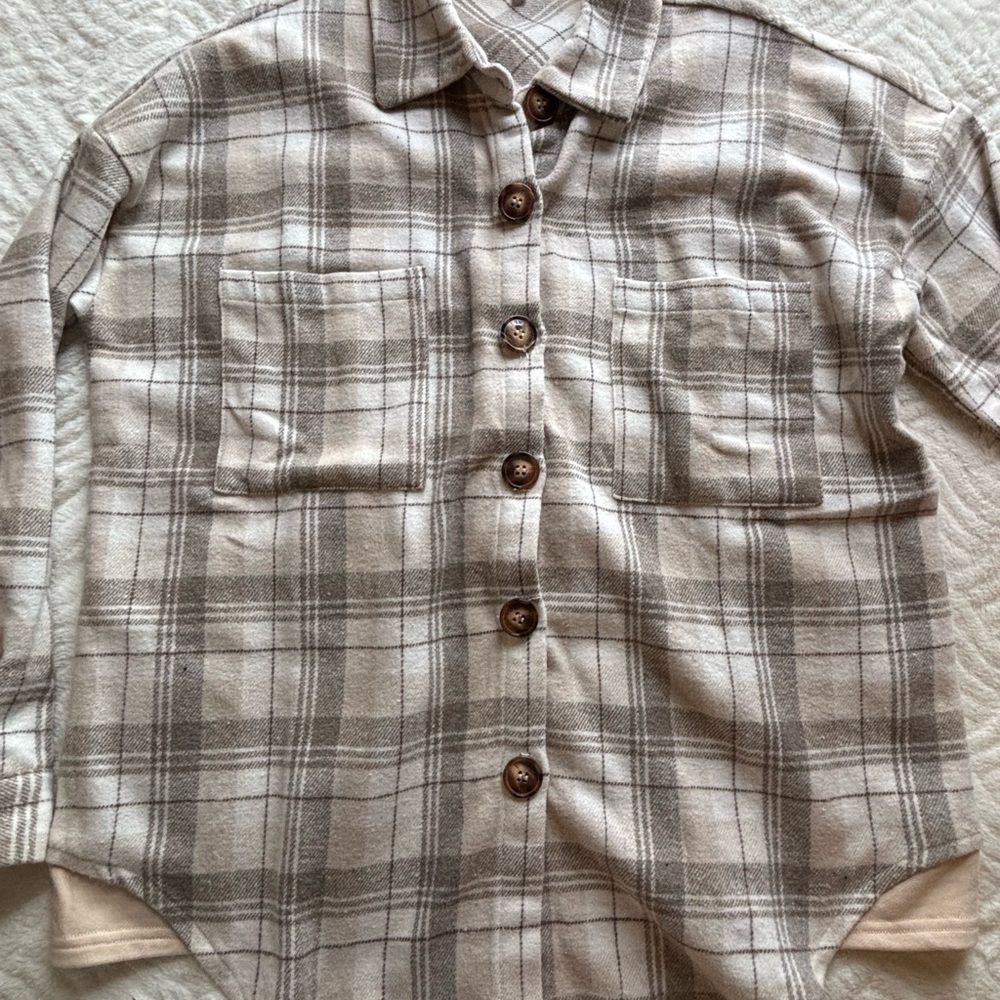 Plaid Button-Up Shirt with Pockets